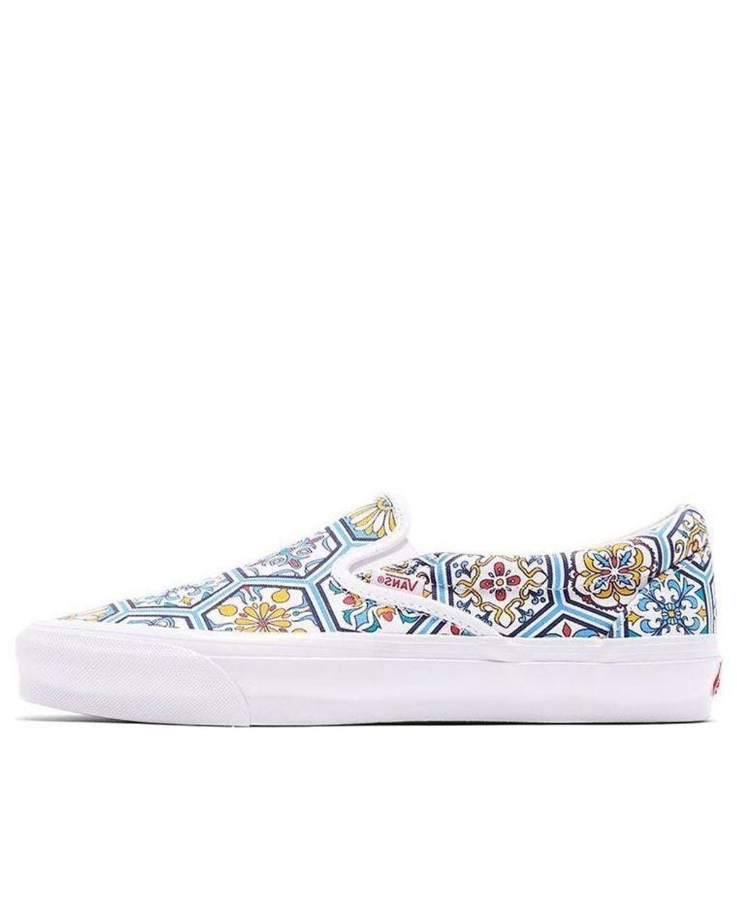 Vans Blue Kith X Classic Slip-On Moroccan Pattern' for men