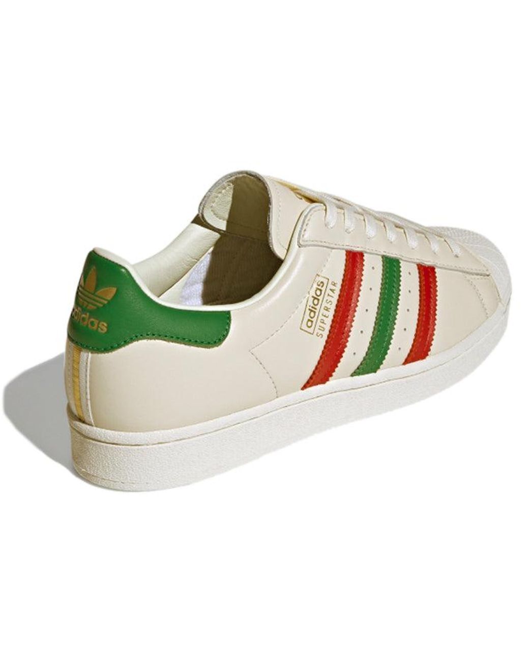 Adidas White Originals Superstar Shoes 'Off Scarlet' for men