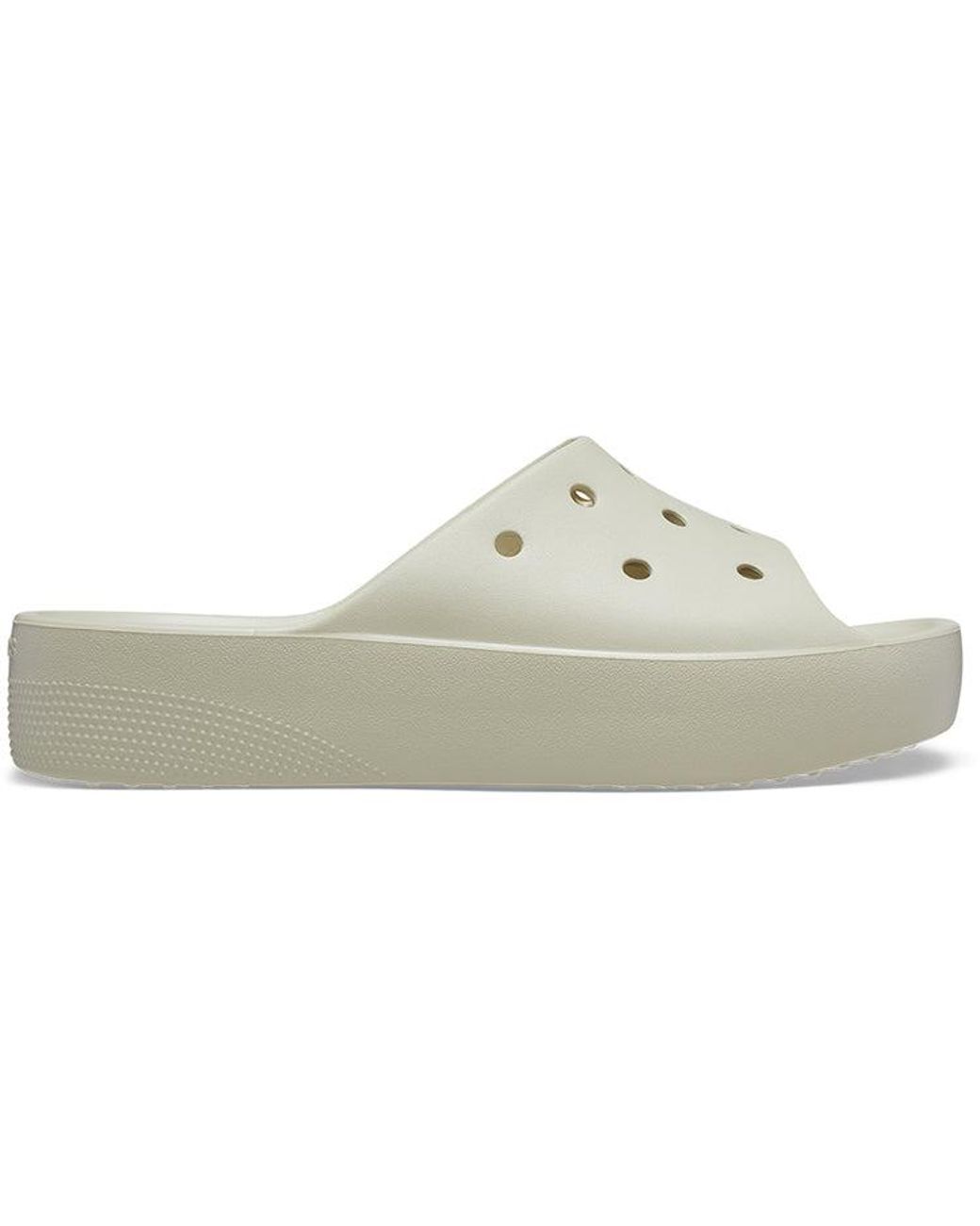 CROCSTM White (Wmns) Classic Platform Slide 'Bone'