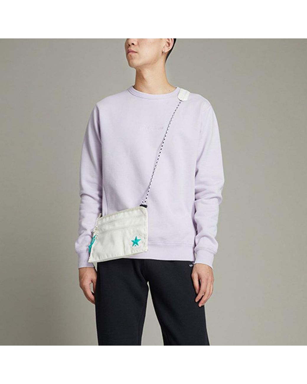 Converse Purple Jack Purcell Pullover Crewneck Sweatshirt 'Lilac' for men