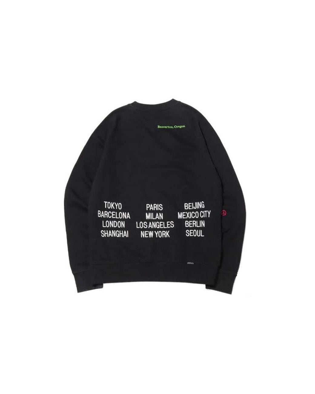 Nike Black 3 Hook Logo Casual Sports Crew-Neck for men