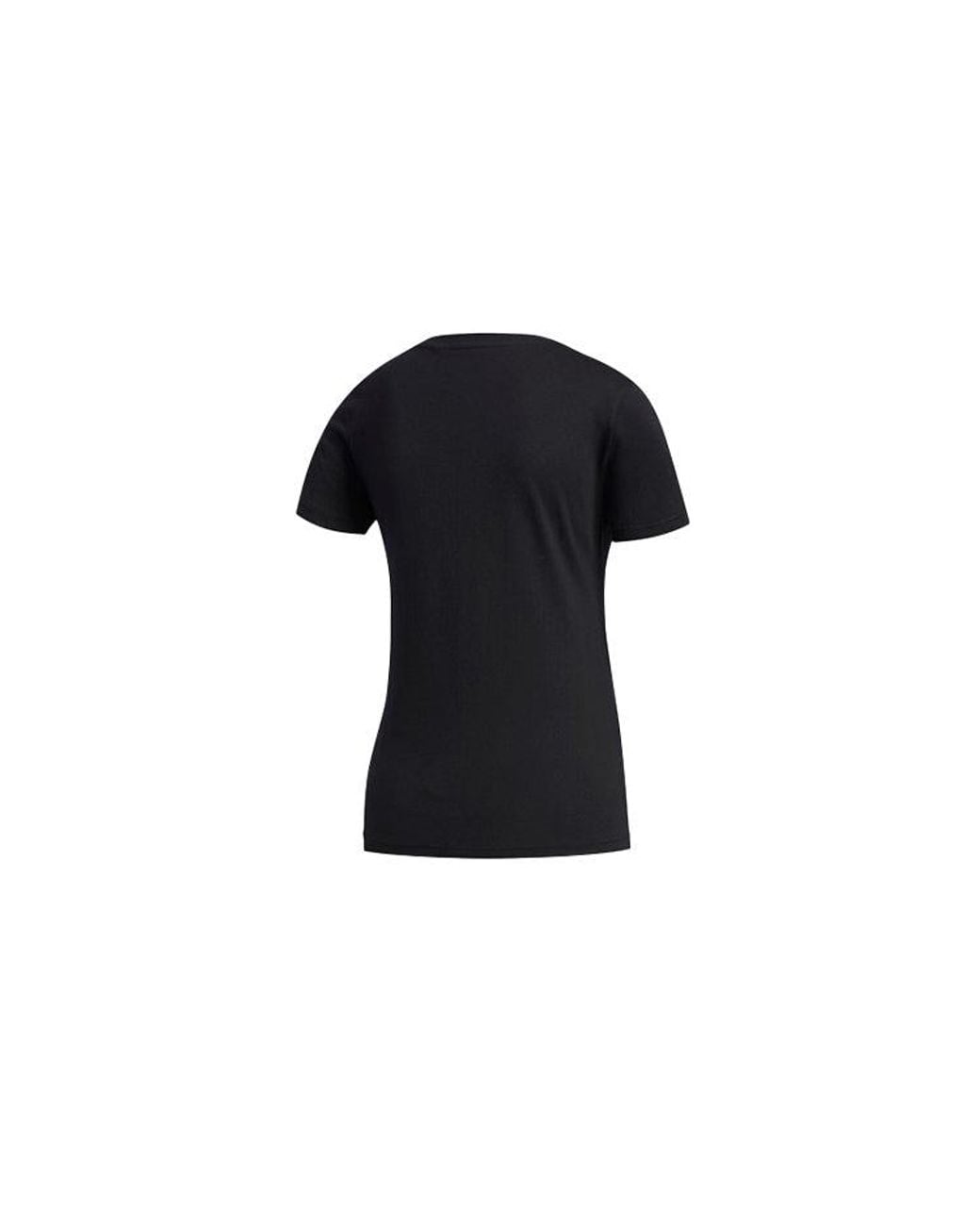 Adidas Black (Wmns) Alphabet Logo Printing Cotton Short Sleeve