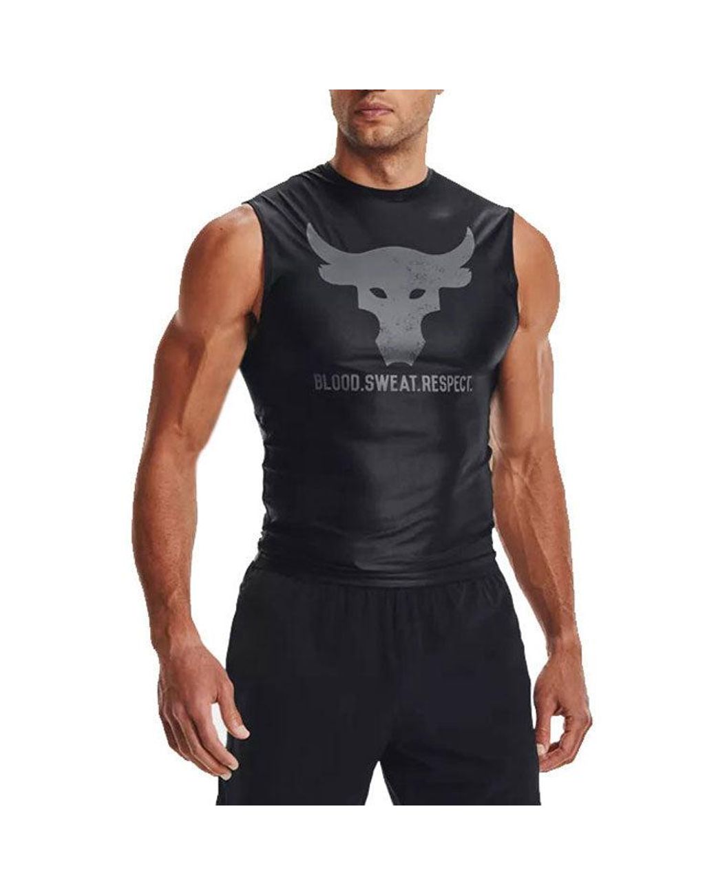 Under Armour Black Project Rock Iso-Chill Sleeveless for men