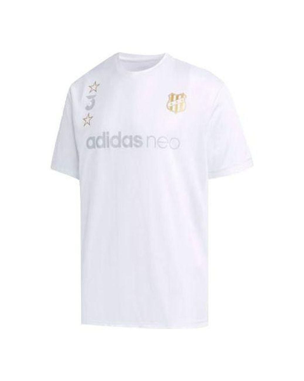 Adidas Neo Logo Printing Sports Round Neck Short Sleeve White T-shirt for  Men | Lyst