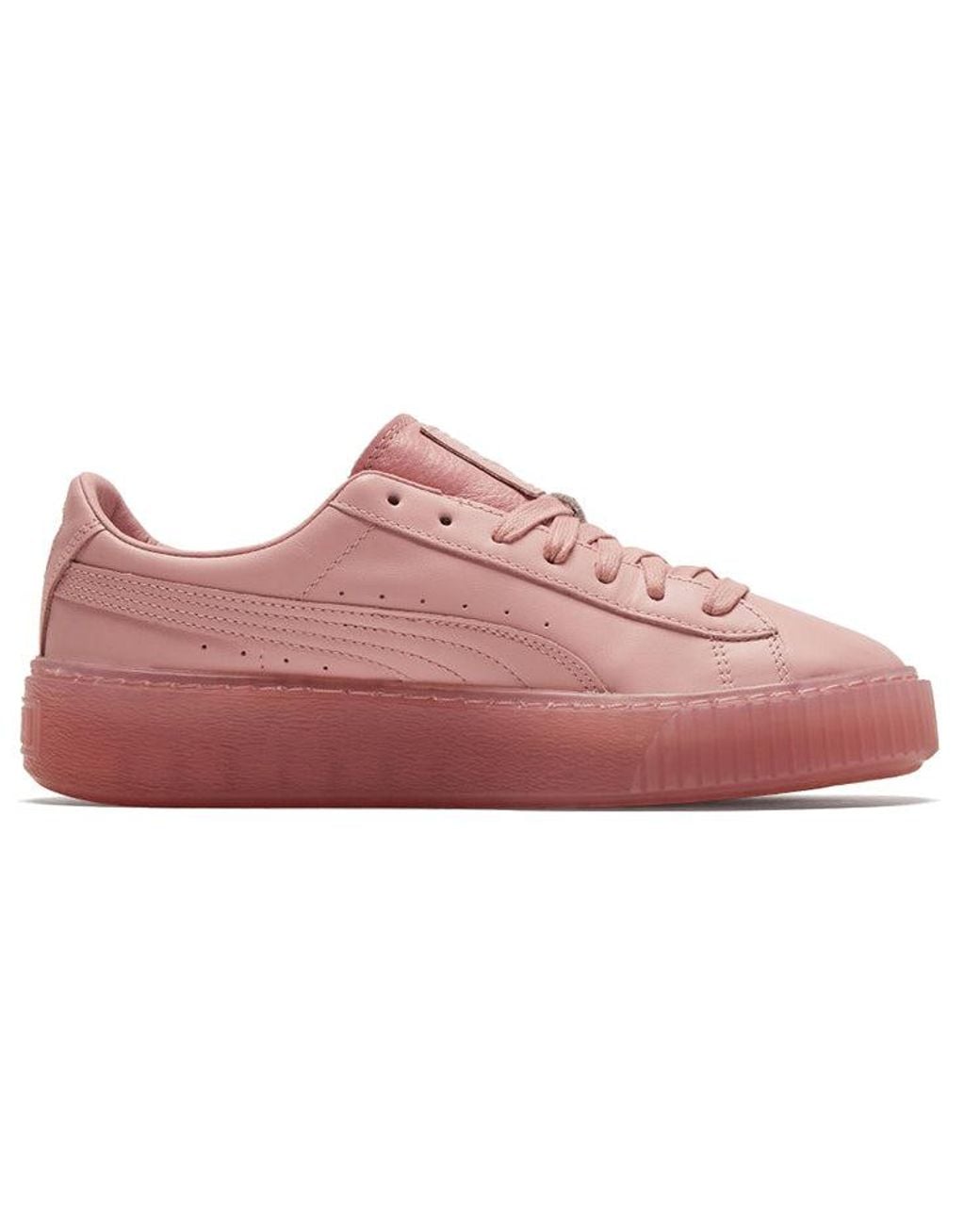 PUMA Pink (Wmns) Basket Platform Core Low Board Shoes