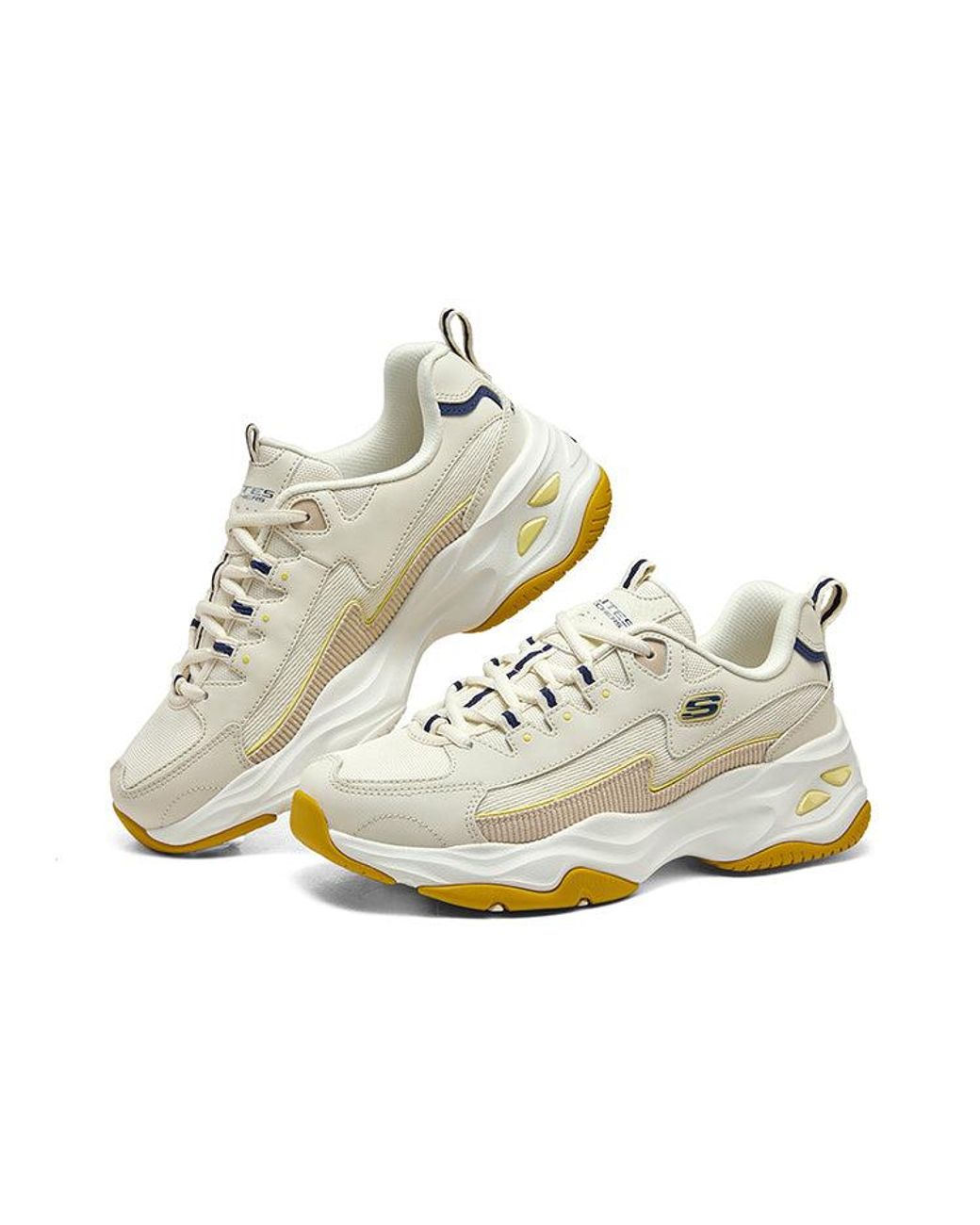Skechers White D'Lites 4.0 Shoes for men