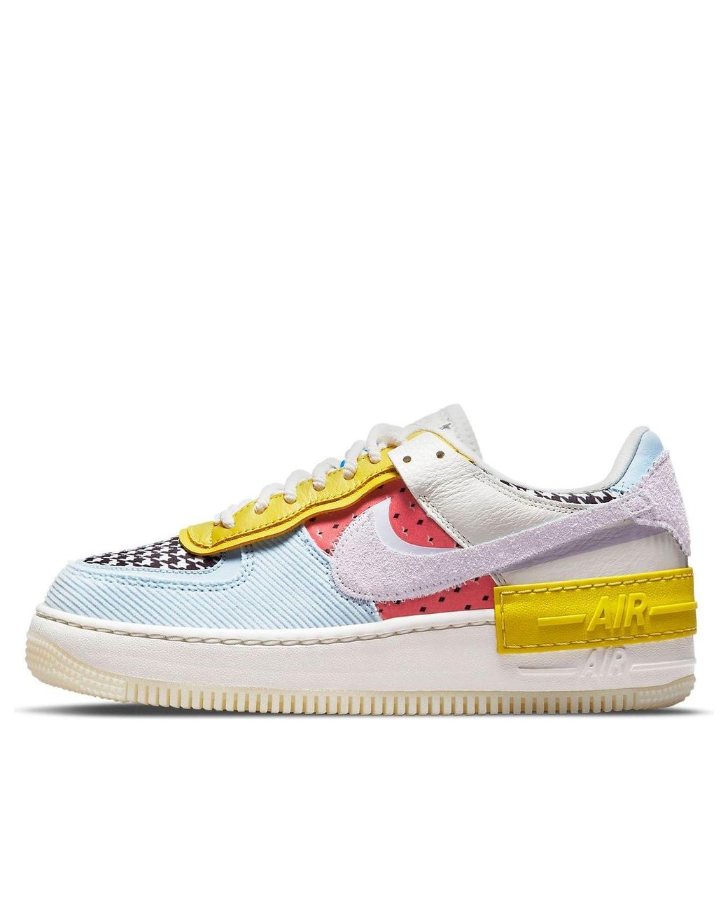 Nike White (Wmns) Air Force 1 Shadow 'Patchwork'