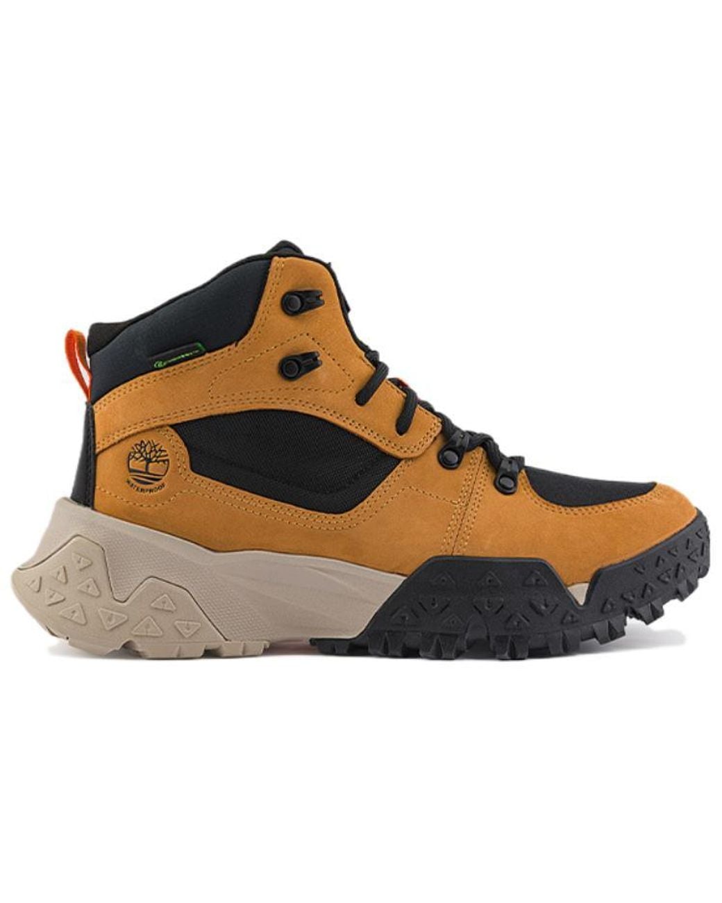 Timberland Brown Motion Scramble Mid Lace Up Waterproof Hikers 'Wheat Nubuck' for men