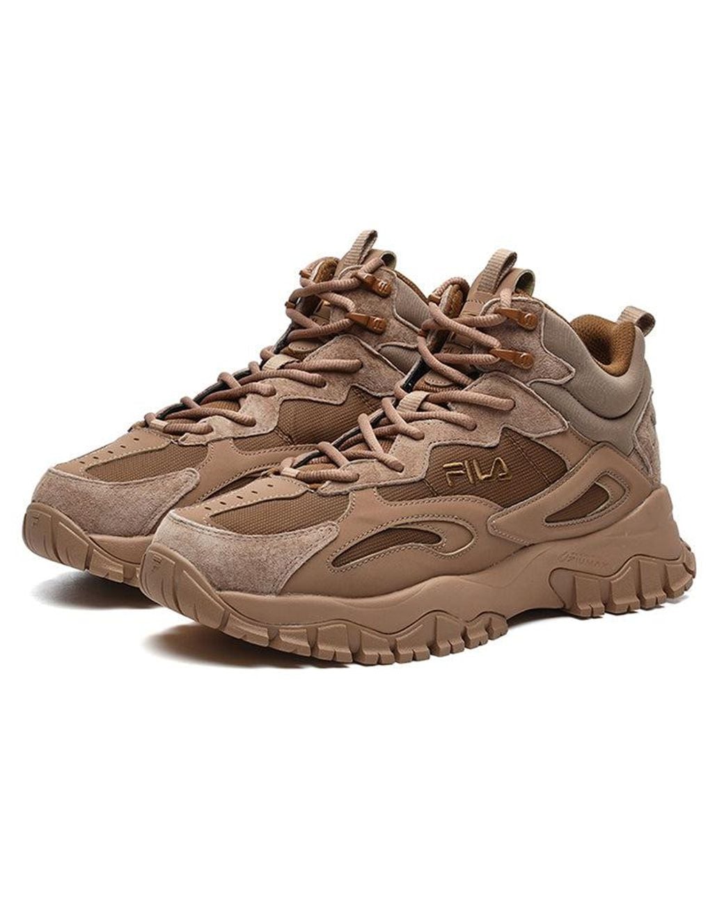 Fila Brown Tracer High-Top Running Shoes Coffee for men