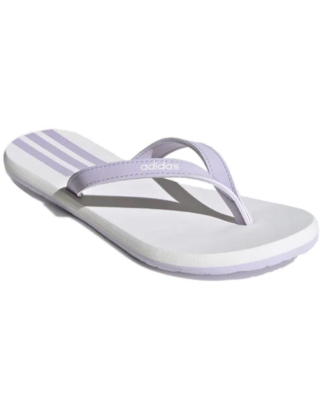 adidas Eezay Flip-flops Purple White Slippers 'purple White' | Lyst