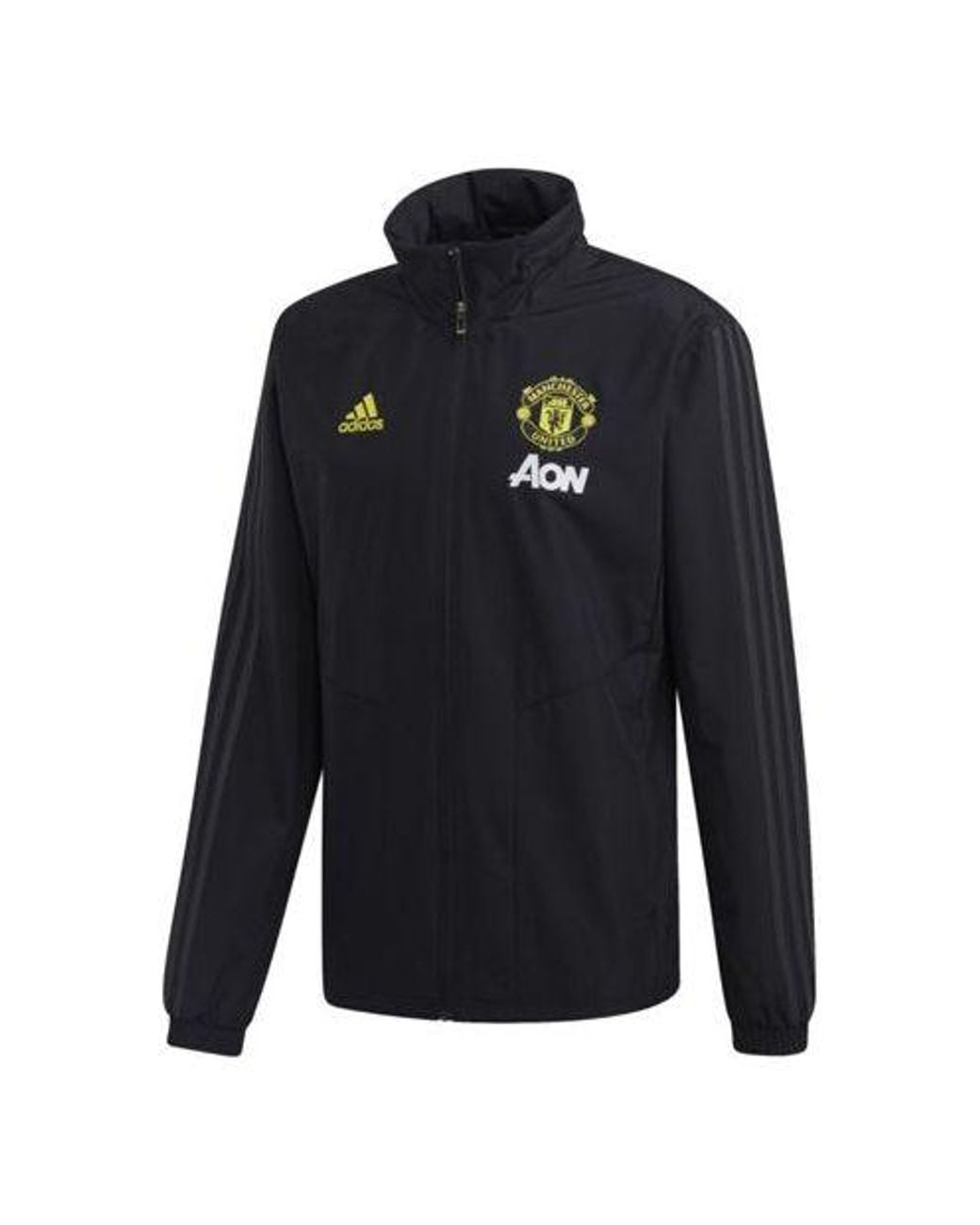 Adidas Blue Soccer/Football Manchester United Woven Stand Collar Jacket for men