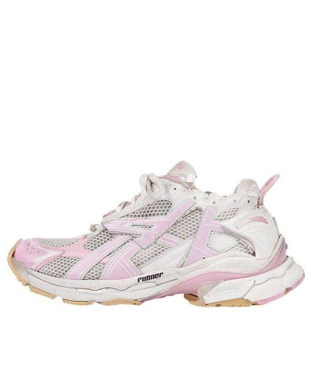 Balenciaga White Runner Sneakers Baby Mesh And Nylon' for men