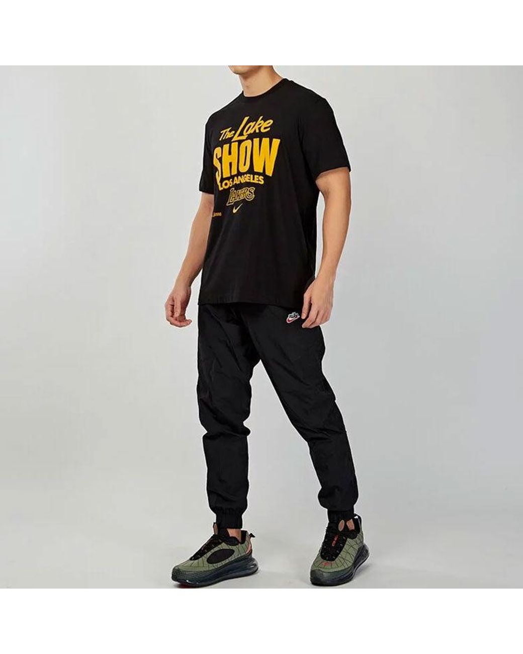 Nike Black Los Angeles Lakers Mantra Dri-Fit Nba Short Sleeve for men