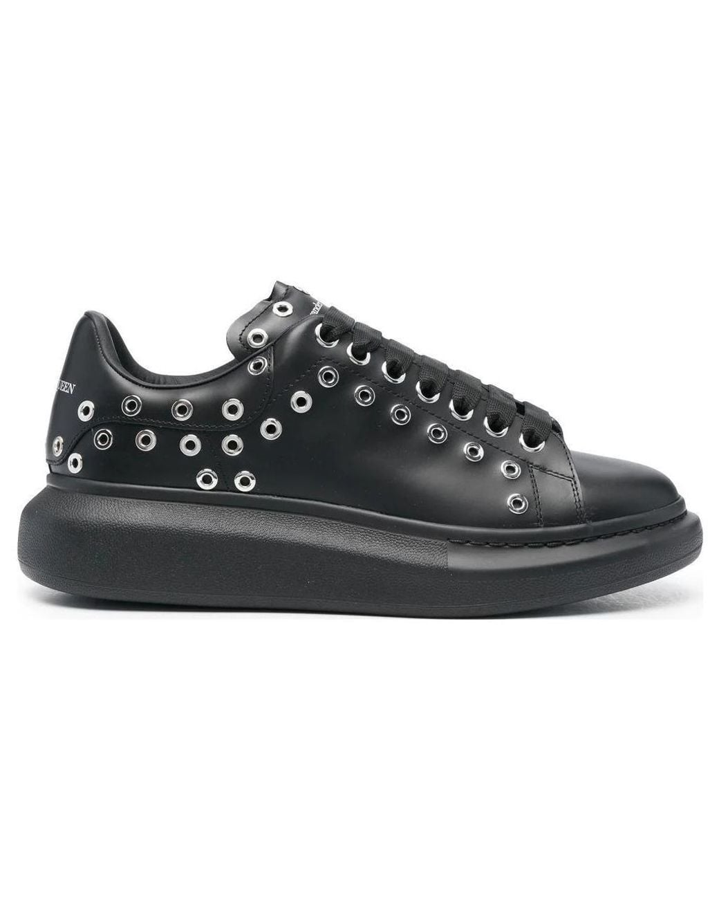 McQueen Black Oversized Sneaker Eyelets' for men