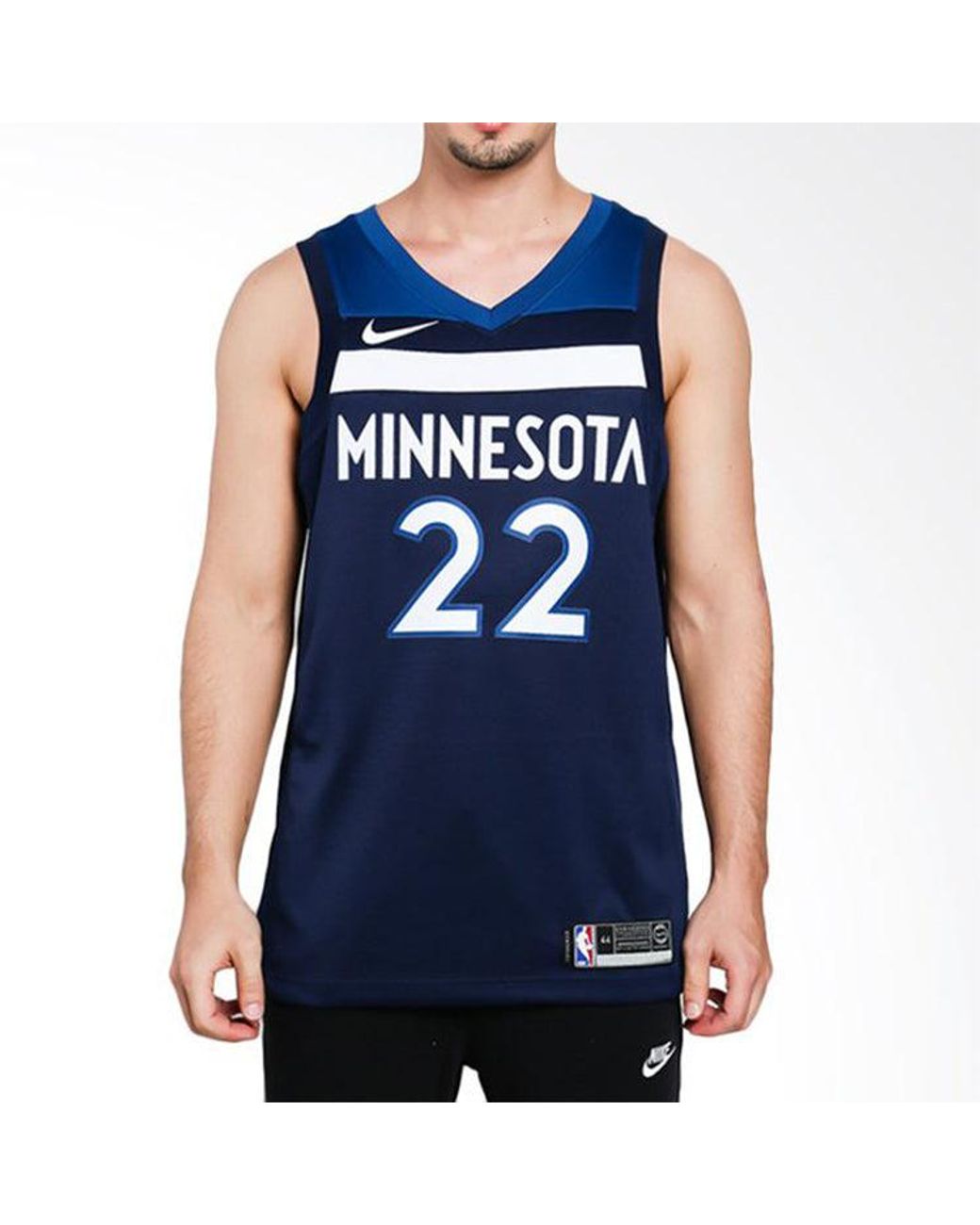 Nike Blue Nba Andrew Wiggins Icon Edition Swingman Jersey Sw Fan Edition Minnesota Timberwolves Dark for men