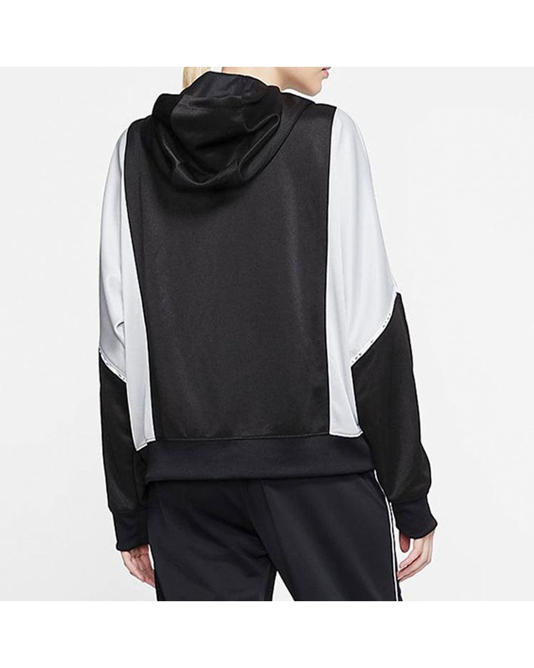 Nike Black (Wmns) Sportswear Logo Printing Hooded Jacket