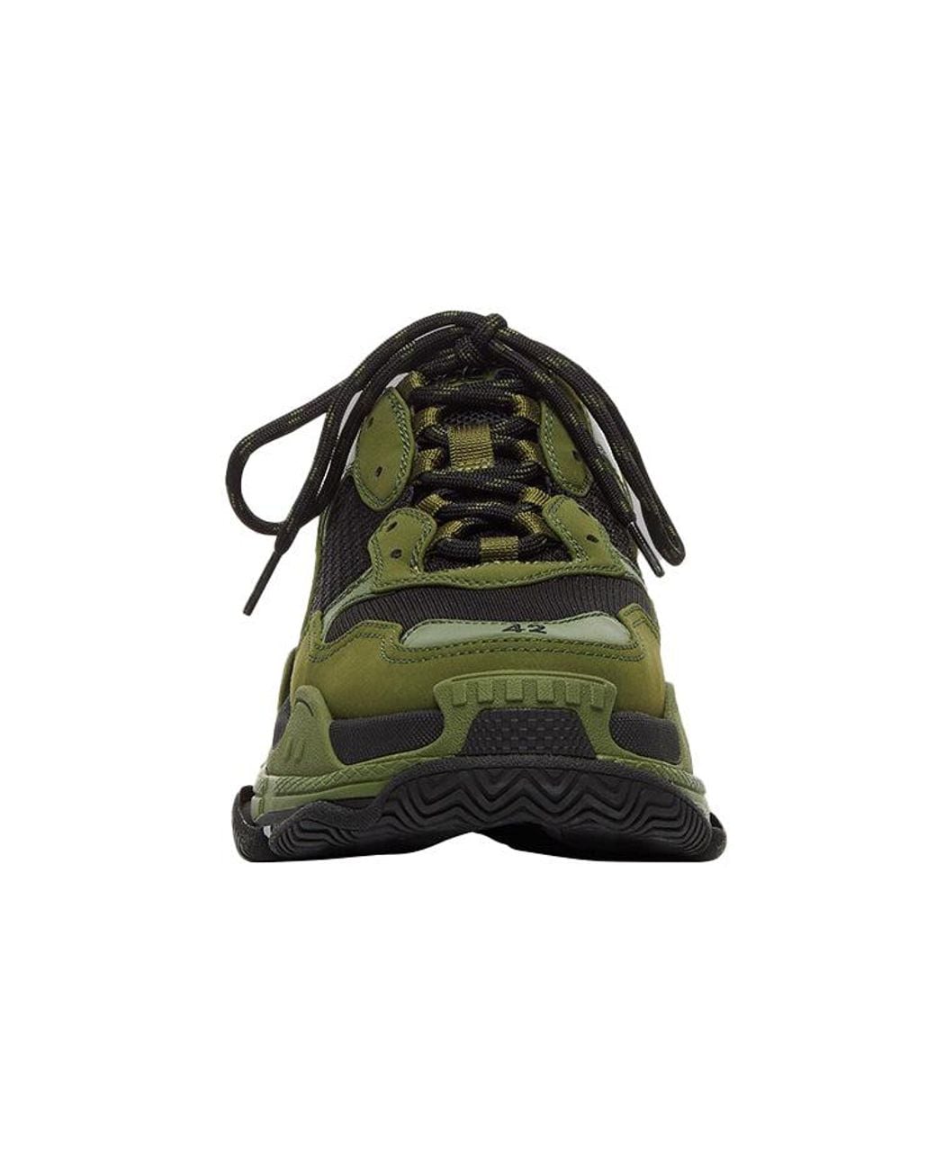 Balenciaga Green Triple S Sneaker Khaki' for men