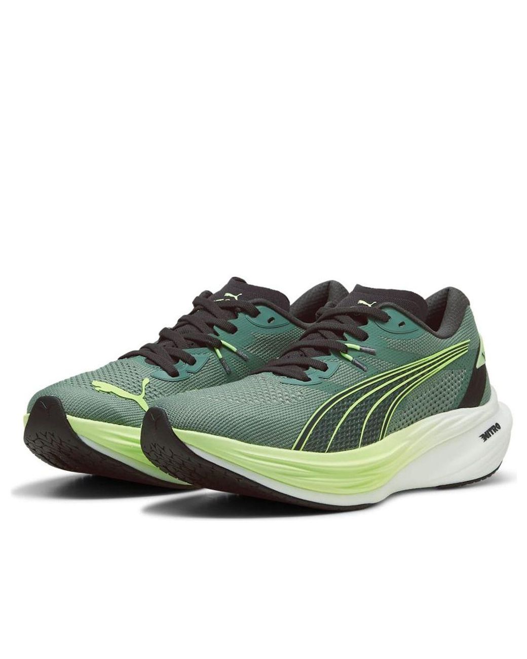 PUMA Green Deviate Nitroâ 3 Road Running Shoes for men