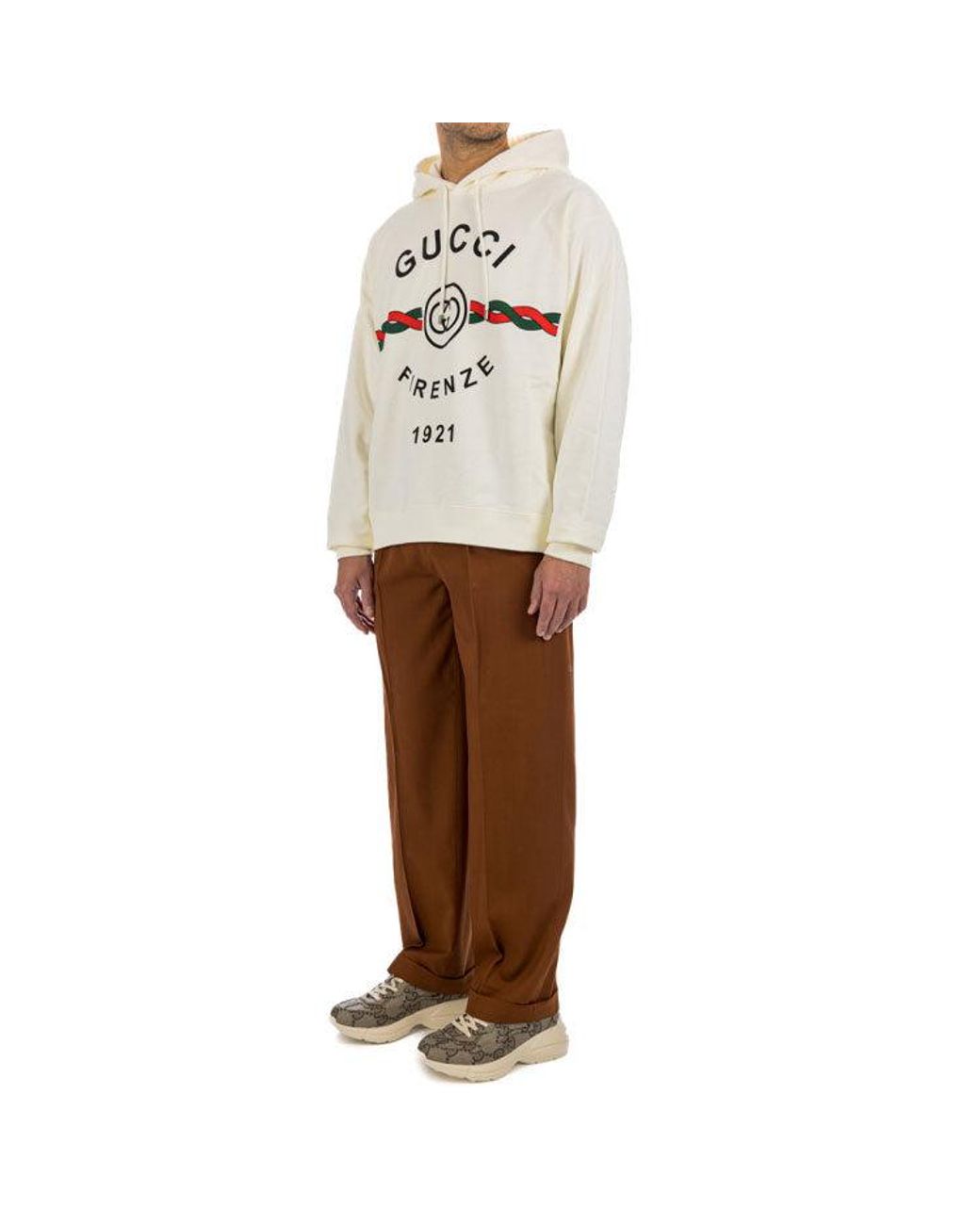 Gucci White Firenze 1921 Hoodie for men