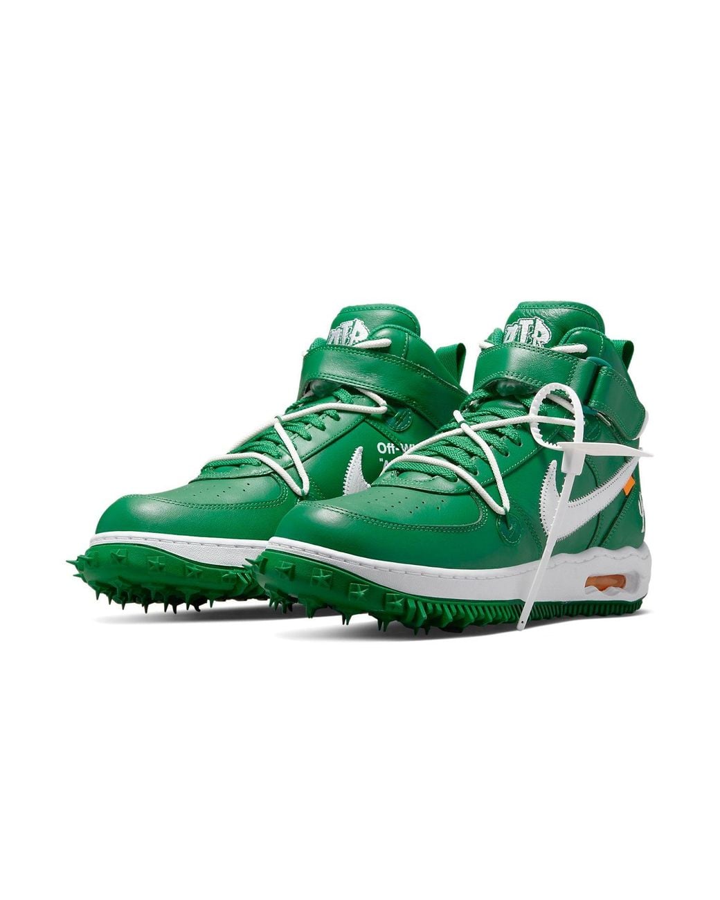 Nike Green X Off- Air Force 1 Mid Sp Leather 'Pine' for men