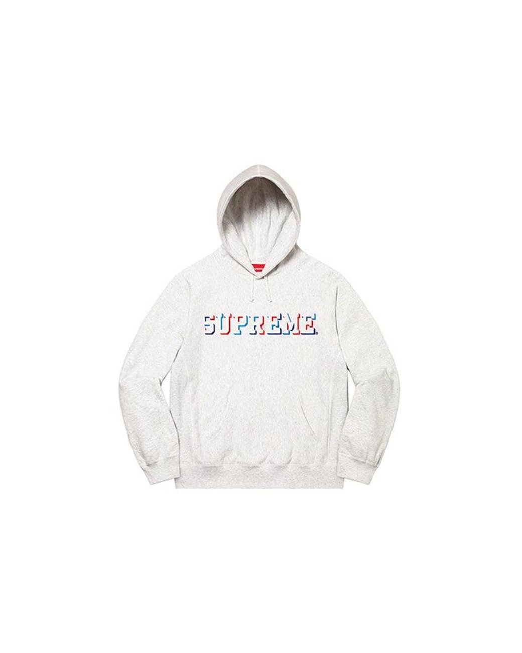Supreme Black Drop Shadow Hooded Sweatshirt for men