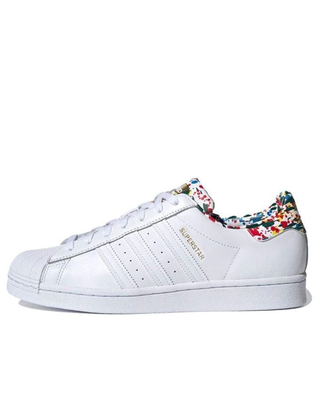 Adidas White Superstar Splatter' for men