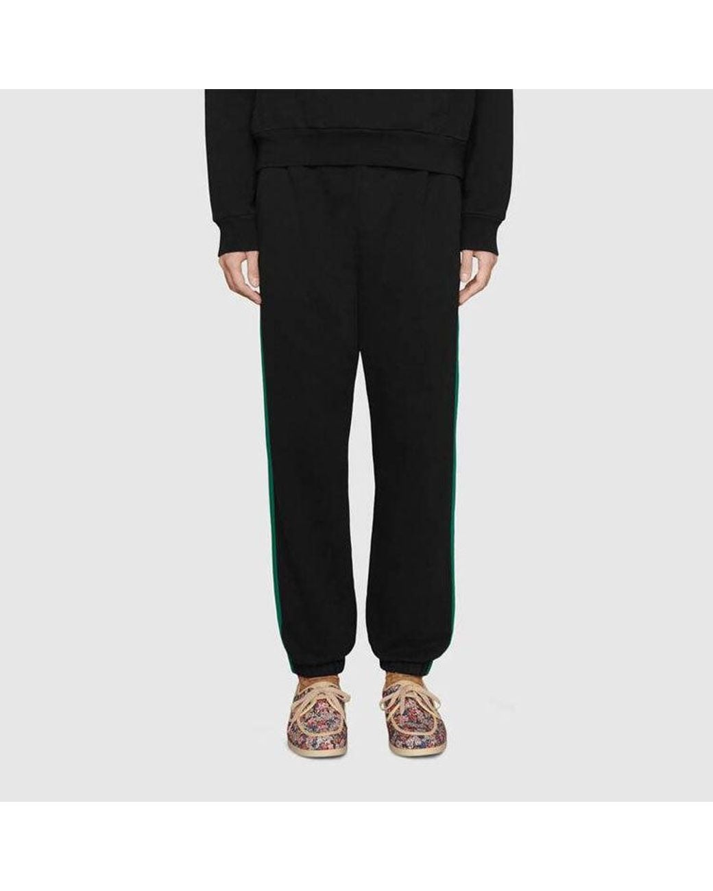 Gucci Black X The North Face Crossover Ss21 Webbing Printing Cotton Sports Pants/Trousers/Joggers