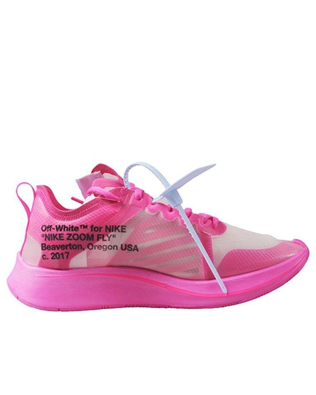 NIKE X OFF-WHITE Pink Zoom Fly "The 10" Sneakers