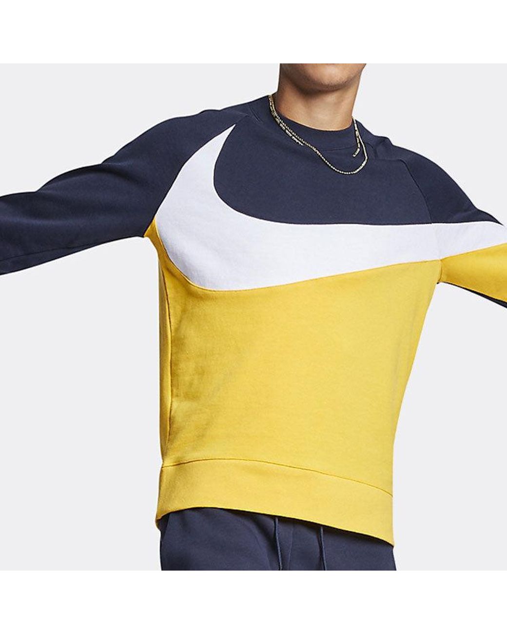 Nike Yellow Large Colorblock Casual Sports for men