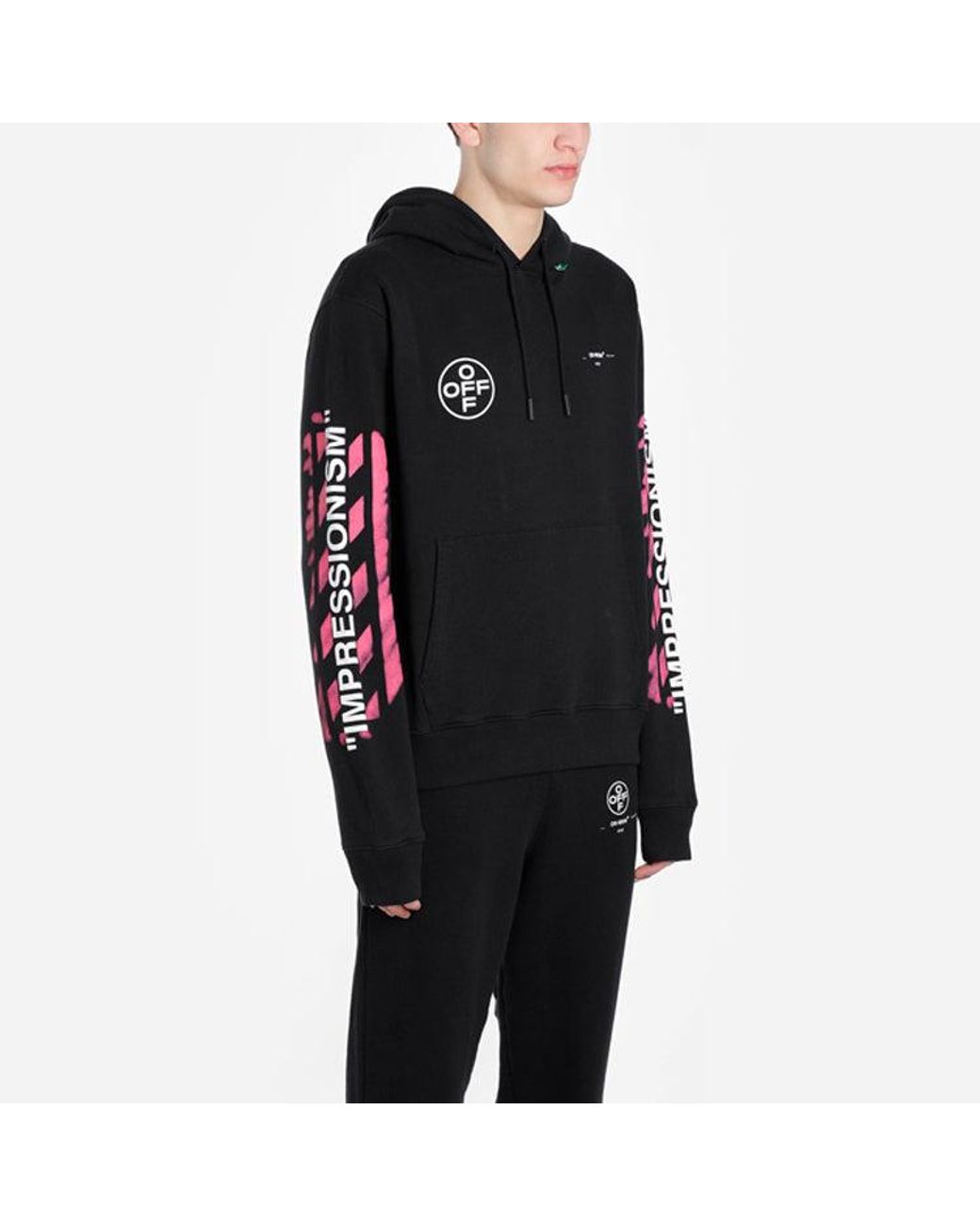 Off-White c/o Virgil Abloh Red Stencil Arrow Hooded Sweatshirt for men