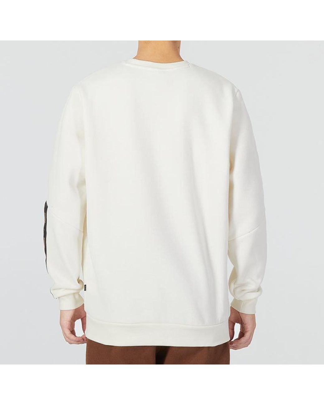 PUMA White Ess Metallic Logo Sweater for men