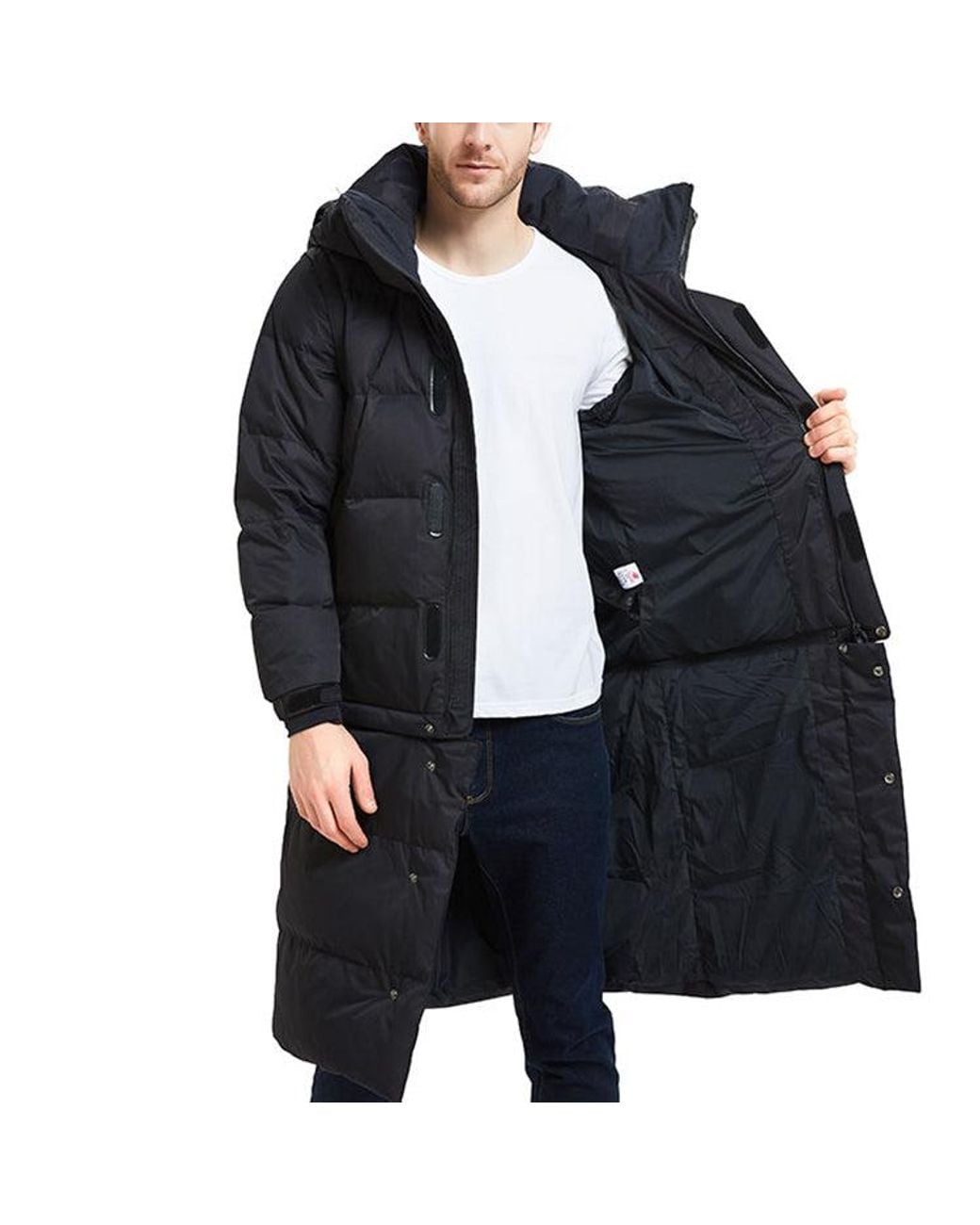 New Balance Blue Lifestyle Long Down Parka for men