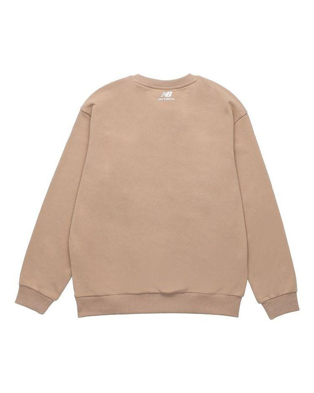New Balance White Logo Crew Neck Sweaters for men