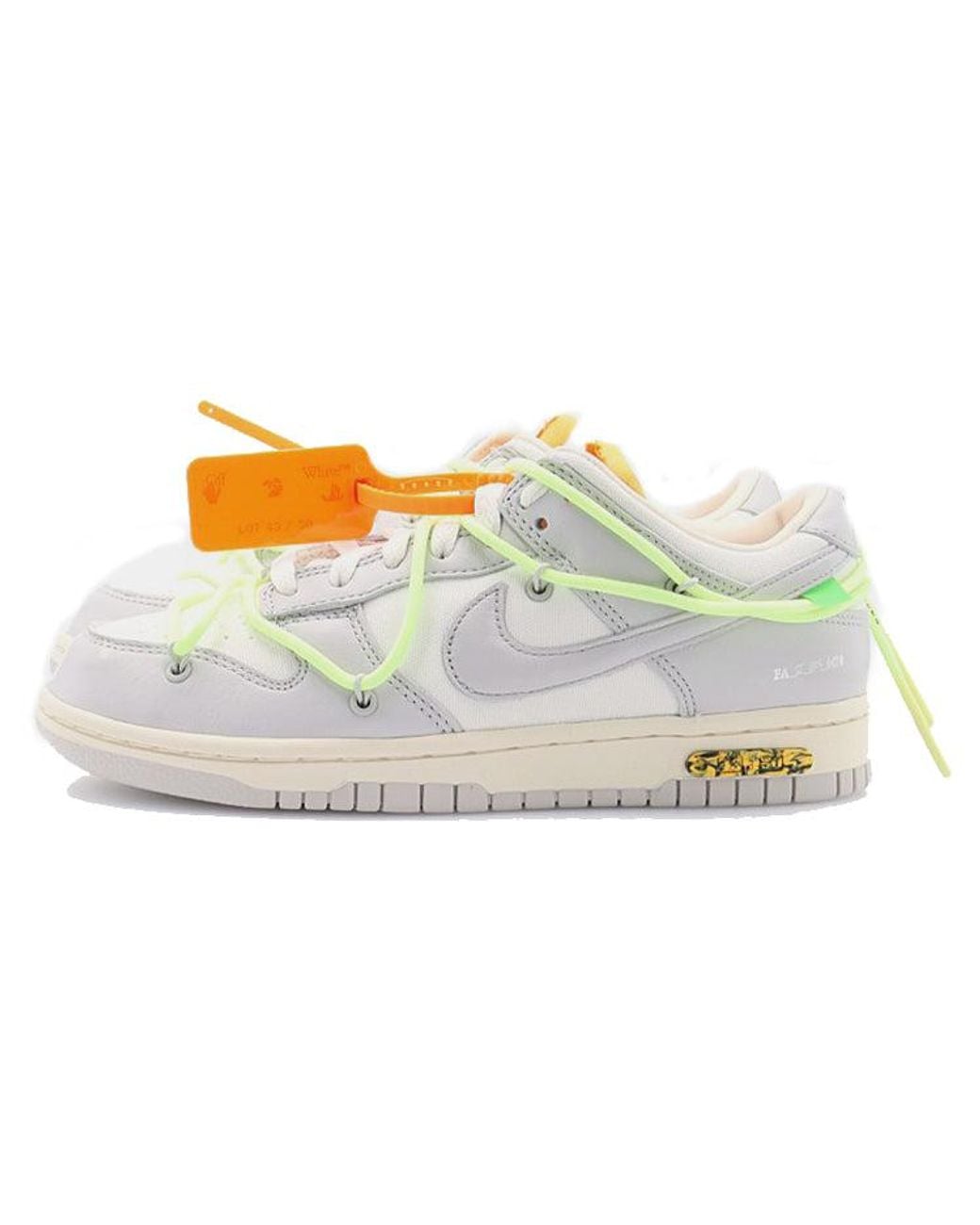 Nike Gray X Off- Dunk Low 'Lot 43 Of 50' for men