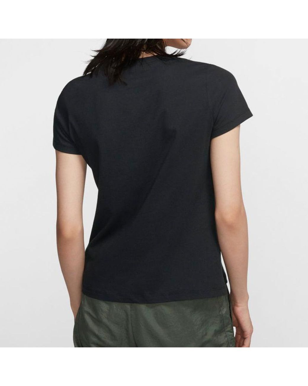 Nike Black (Wmns) Sportswear Round Neck Short Sleeve