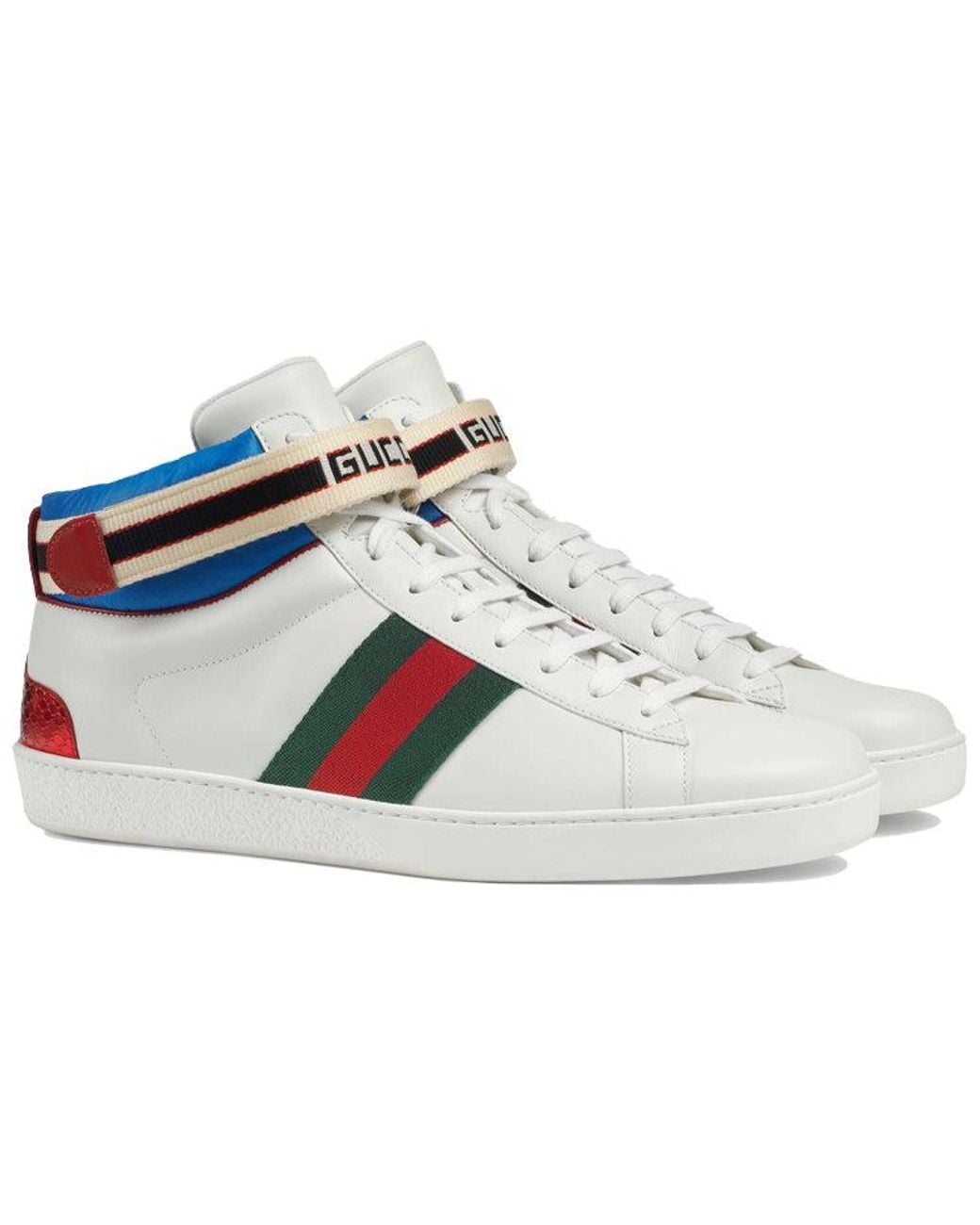 Gucci Blue Stripe Ace High Top for men