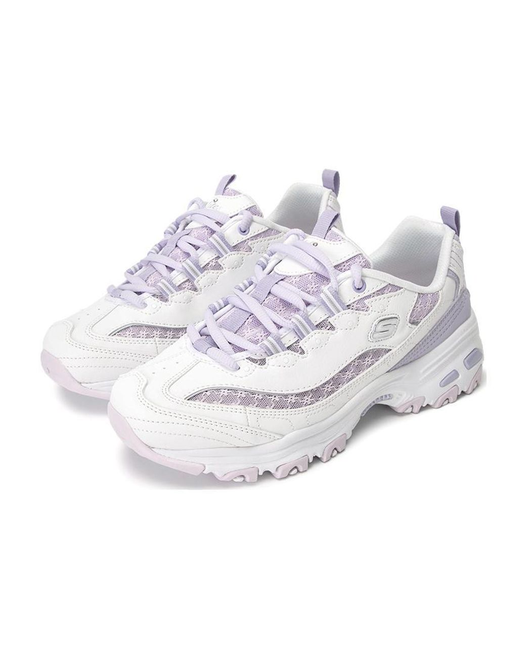 Skechers White (Wmns) D'Lites 1.0 Sneakers