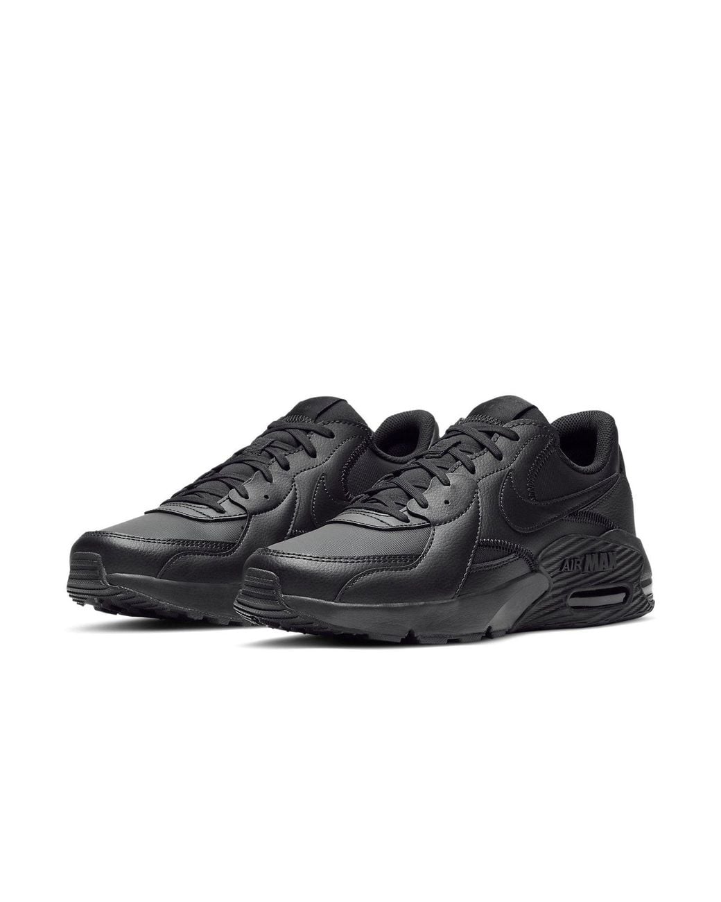 Nike Black Air Max Excee Leather 'Triple' for men