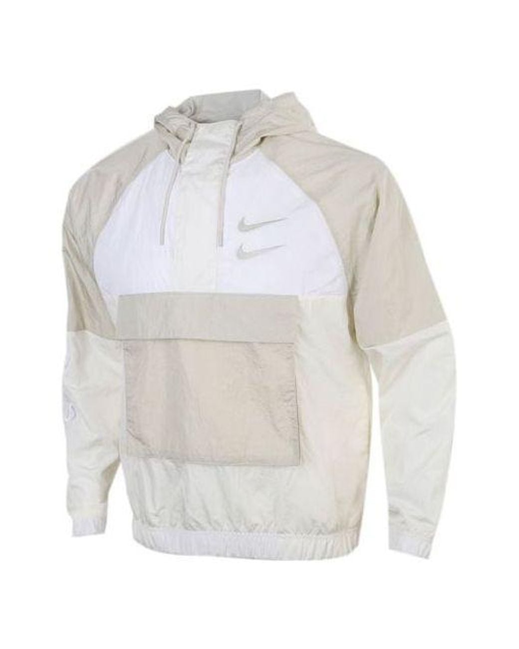 Nike Sportswear Swoosh Half Zipper Big Pocket Woven Hooded Logo