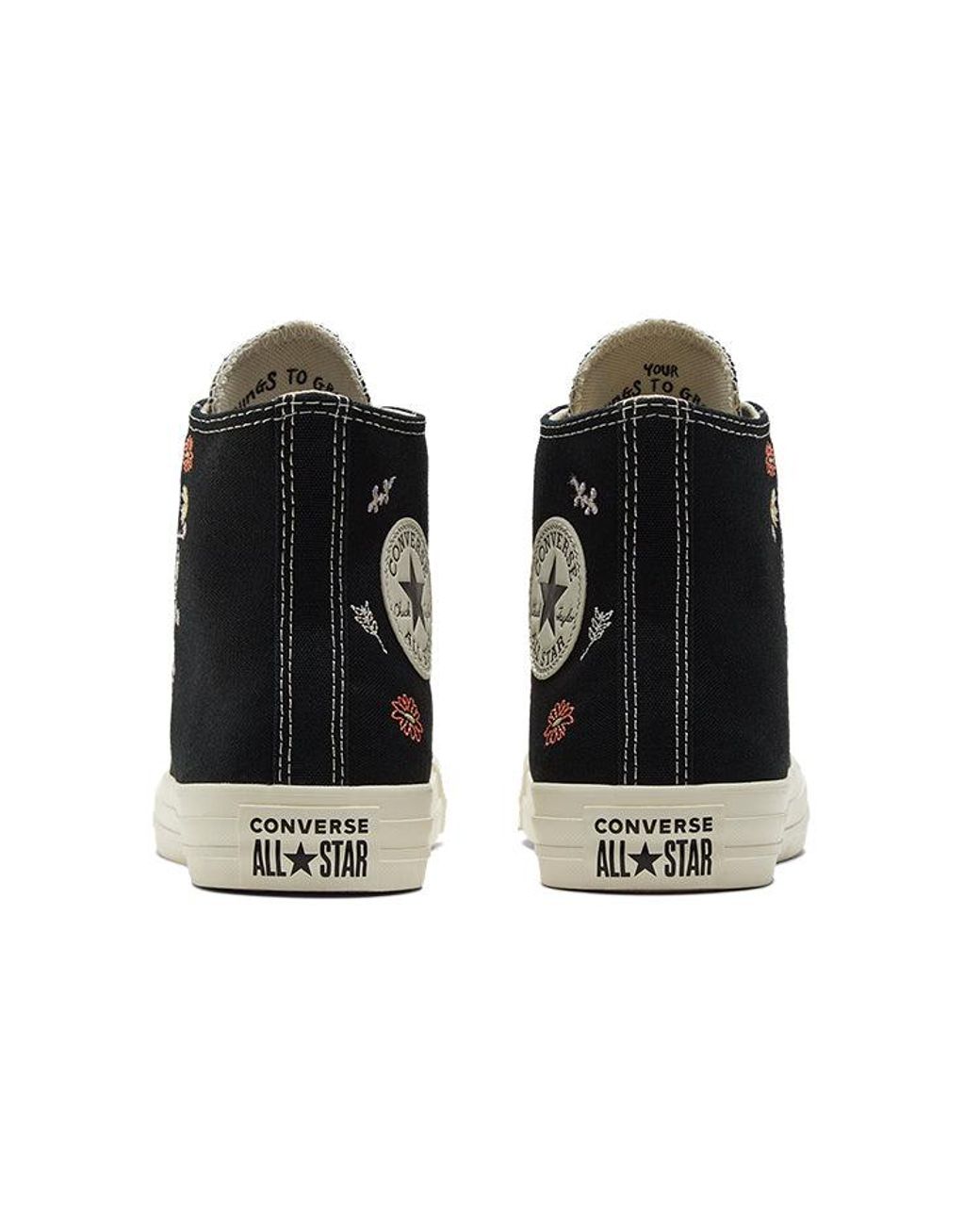 Converse Black (Wmns) Chuck Taylor All Star High 'Embroidered Floral