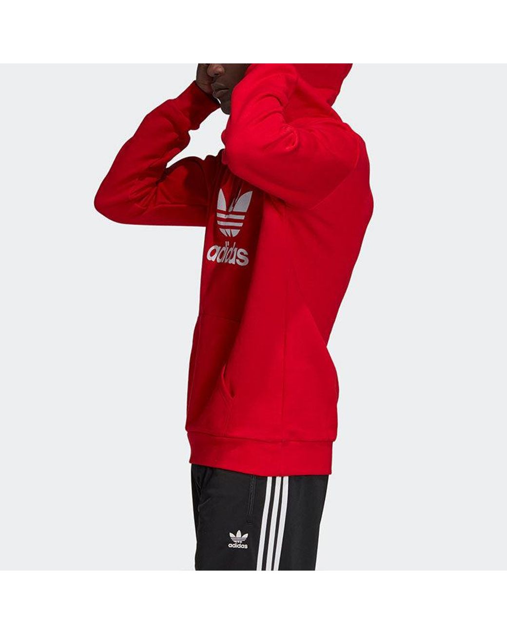 Adidas Red Originals Trefoil Logo Printing Loose Sports for men
