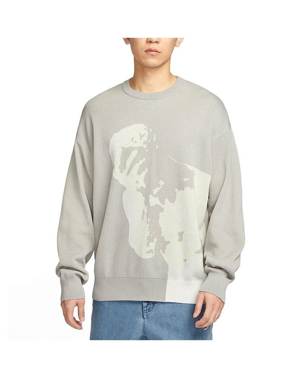 Nike Gray Sb Skateboarding Sweater 'Light Iron Ore' for men
