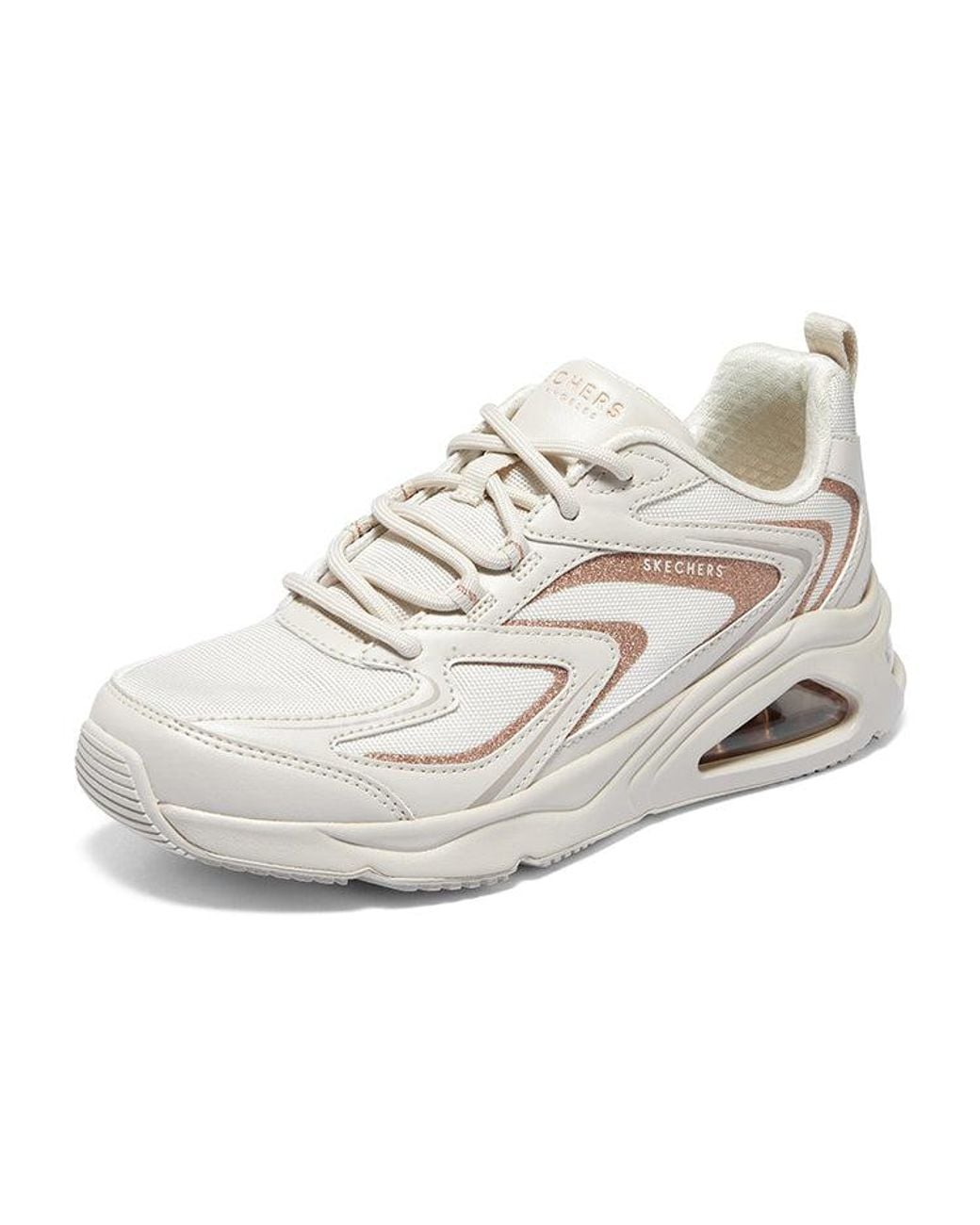 Skechers White (Wmns) Tres-Air 'Shimm Airy