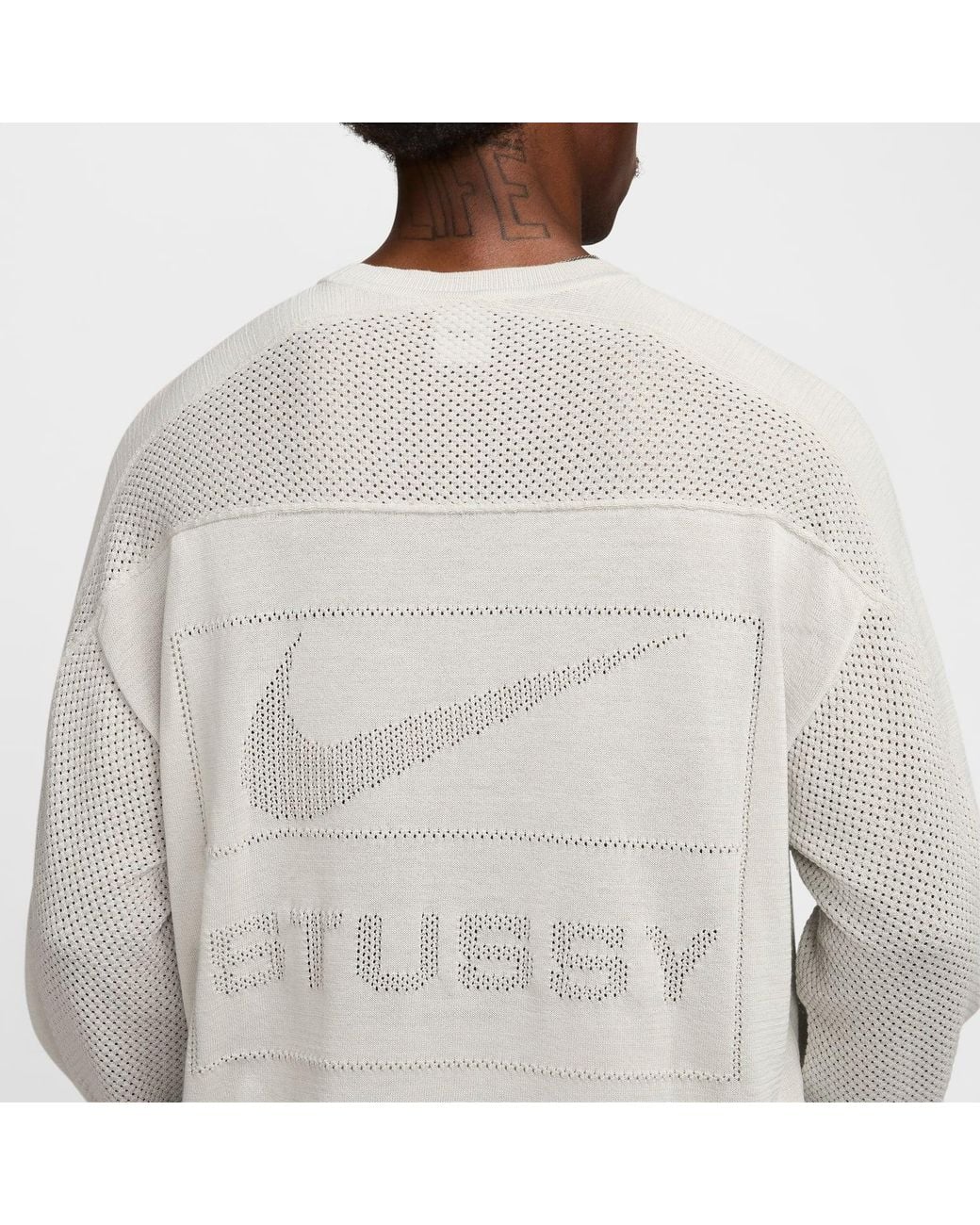 Nike White X Stussy Long-Sleeve Knit Jersey Hf3898-072 for men