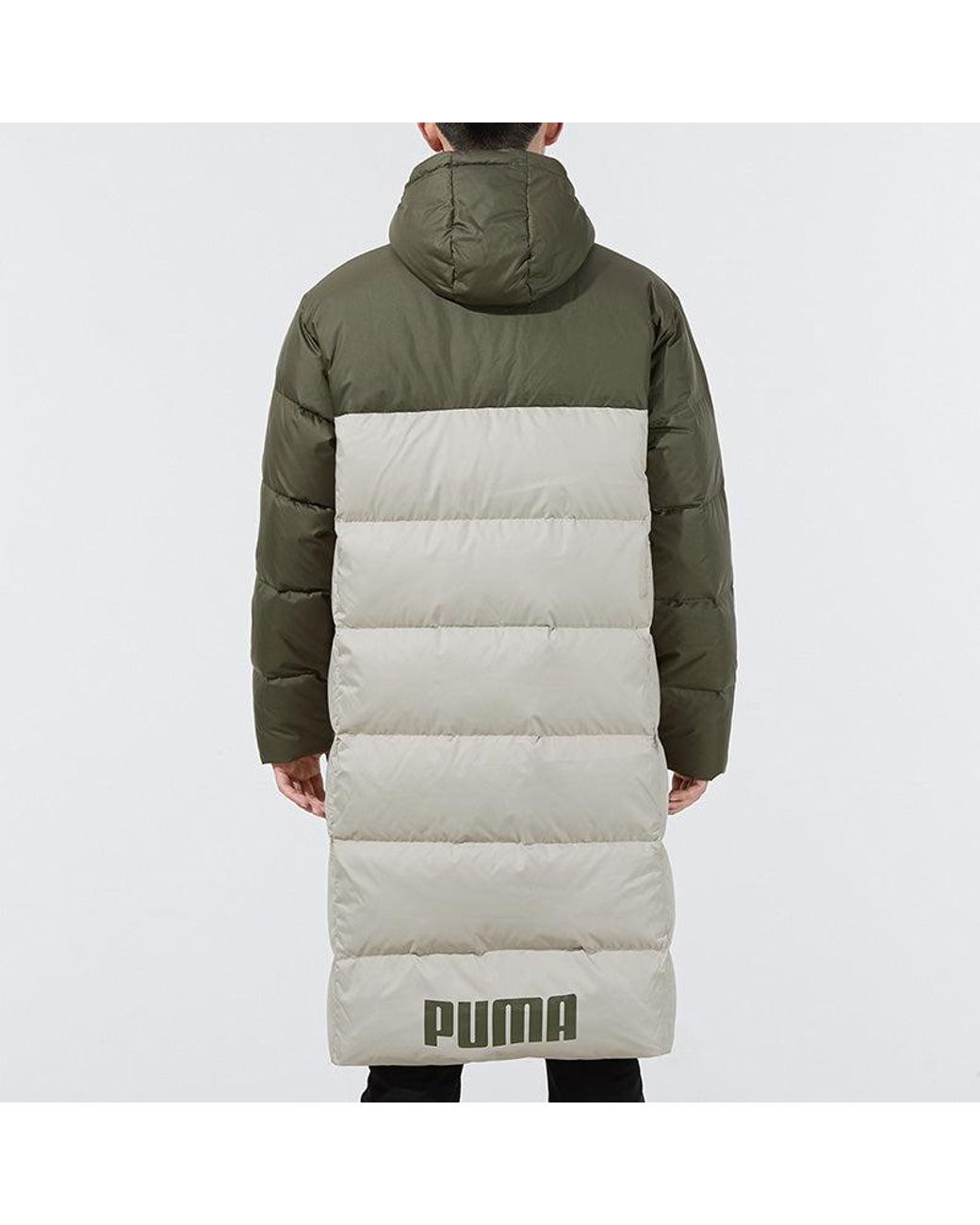 PUMA Gray Puffer Coat Jacket for men