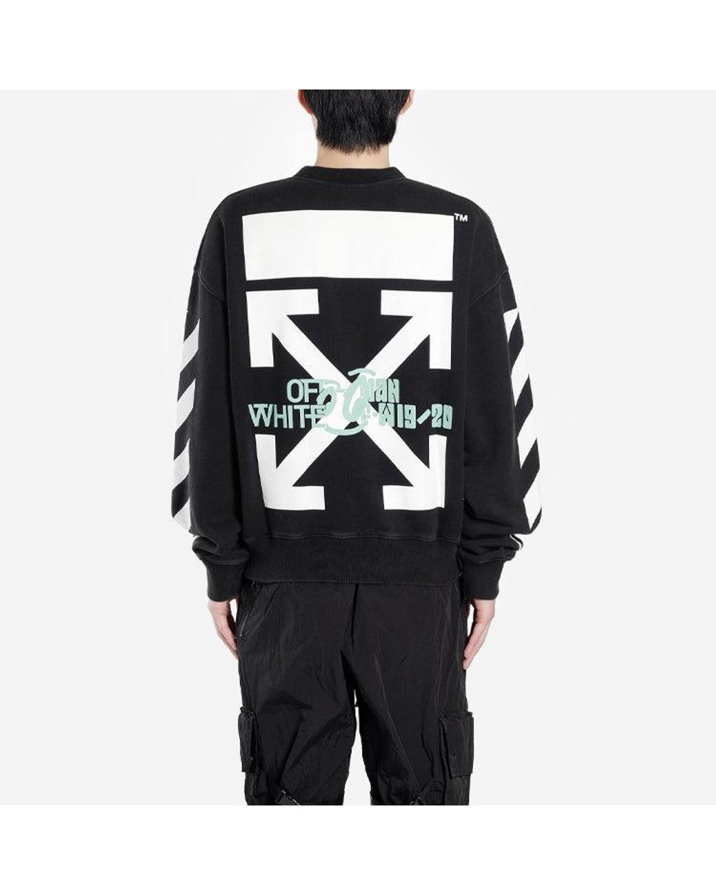 Off-White c/o Virgil Abloh Blue Pullover Loose Printing for men