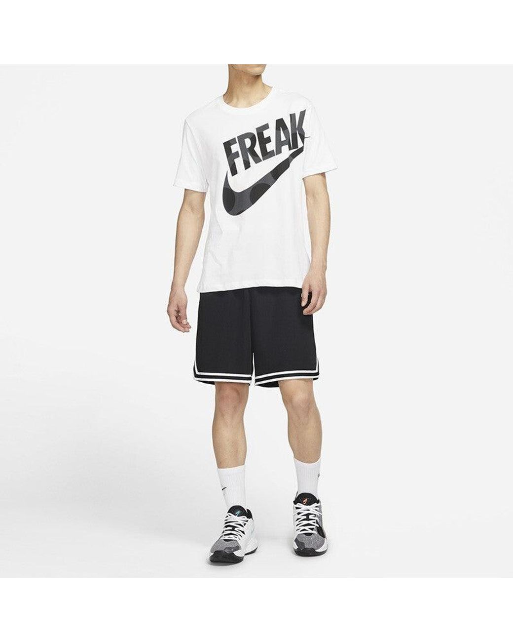 Nike White Asga Nk Df Freak Print Ss Te for men