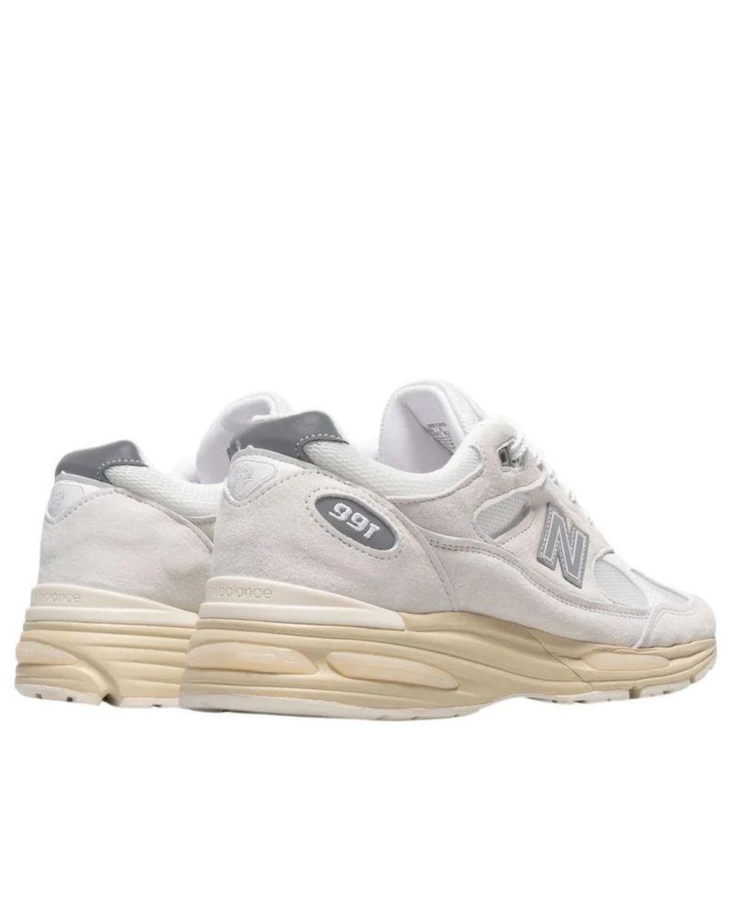 New Balance White 991V2 Made for men