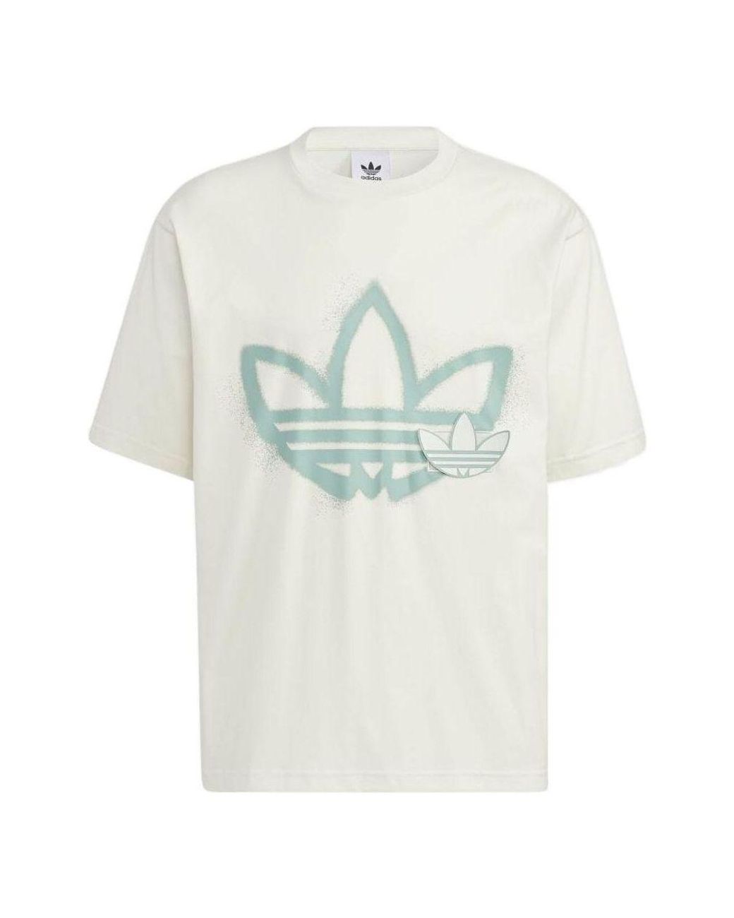 Adidas Multicolor Originals Round Neck Dropped Shoulder Sleeves Large Logo Printing Short Sleeve T-Shirt for men