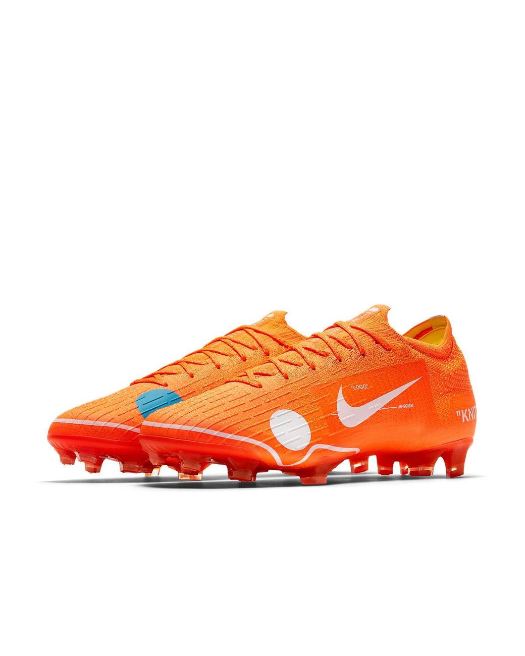 nike off white mercurial orange